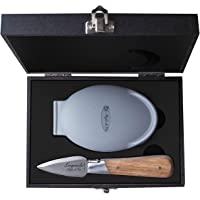 Laguiole Style de Vie Luxury Line Cuchillo para ostras- madera de roble- con soporte para ostras